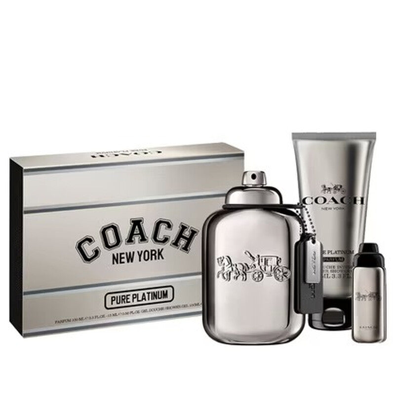 Coach Men's Pure Platinum Gift Set Fragrances - Luxurious Fragrance Available Online in Hong Kong & China