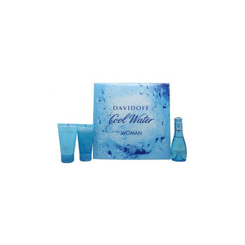 Davidoff Coolwater 3 Pcs Set For Women: 1.7 Eau De Toilette Spray + 1.6 Shower Gel + 1.6 Body Lotion - Luxurious Fragrance Available Online in Hong Kong & China