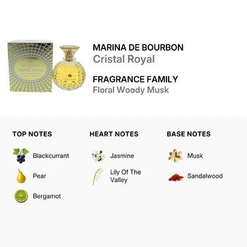 Marina De Bourbon Cristal Royal by Princesse Marina de Bourbon for Women - 3.4 oz EDP Spray (Wholesale) - Luxurious Fragrance Available Online in Hong Kong & China