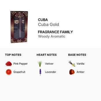 Cuba Gold by Cuba for Men - 2 Pc Gift Set 3.3oz EDT Spray, 1.17oz EDT Spray - Luxurious Fragrance Available Online in Hong Kong & China