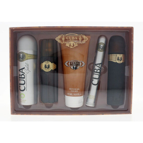 Cuba Men's Gold 5pcs EDT Gift Set Fragrances (Wholesale) - Luxurious Fragrance Available Online in Hong Kong & China