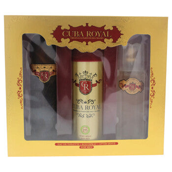 Cuba Royal by Cuba for Men - 3 Pc Gift Set 3.3oz EDT Spray, 6.7oz Body Spray, 3.3oz After Shave (Wholesale) - Luxurious Fragrance Available Online in Hong Kong & China