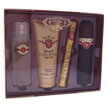 Cuba Royal by Cuba for Men - 4 Pc Gift Set 3.4oz EDT Spray, 1.7oz EDT Spray, 3.3oz After Shave, 6.7oz Shower Gel (Wholesale) - Luxurious Fragrance Available Online in Hong Kong & China