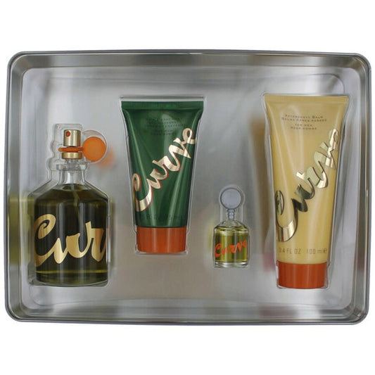 Liz Claiborne Curve by Liz Claiborne for Men - 4 Pc Gift Set 4.2oz Cologne Spray, 0.25oz Cologne Splash, 3.4oz After Shave Balm, 2.5oz Shower Gel - Luxurious Fragrance Available Online in Hong Kong & China