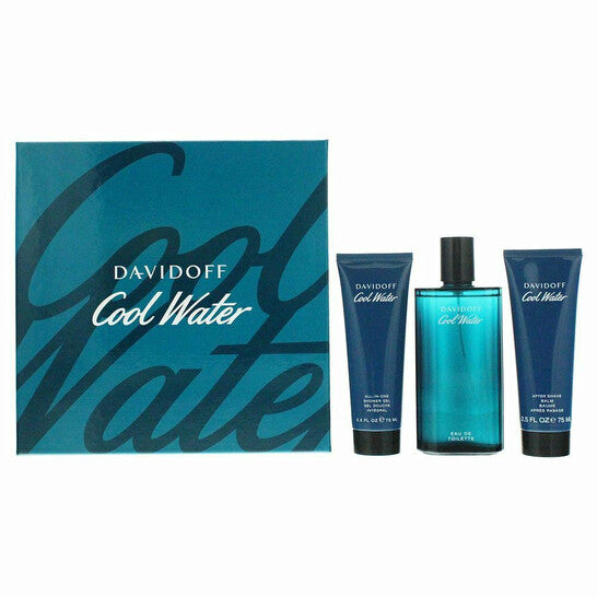 Davidoff Cool Water 3 Piece EDT 125ml Aftershave Balm 75ml Shower Gel 75ml Men - Luxurious Fragrance Available Online in Hong Kong & China