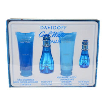 Davidoff Ladies Cool Water 4pcs EDT Gift Set Fragrances (Wholesale) - Luxurious Fragrance Available Online in Hong Kong & China