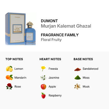 Dumont Ladies Murjan Kalemat Ghazal EDP Spray 3.4 oz Fragrances (Wholesale) - Luxurious Fragrance Available Online in Hong Kong & China