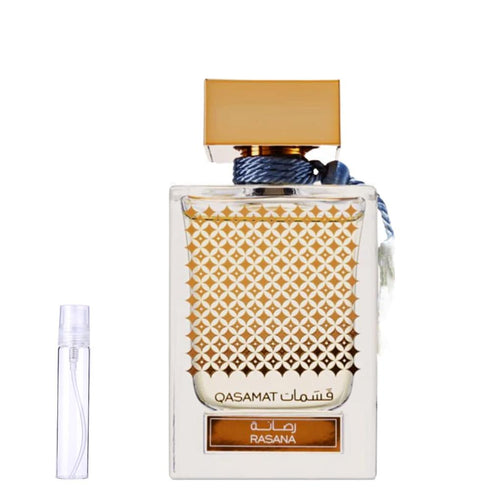 Rasasi Qasamat Rasana Eau de Parfum Unisex - premium fragrance for sophisticated tastes.
