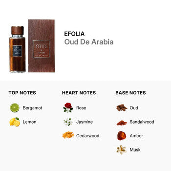 Efolia Unisex Oud De Arabia EDP Spray 3.3 oz Fragrances (Wholesale) - Luxurious Fragrance Available Online in Hong Kong & China