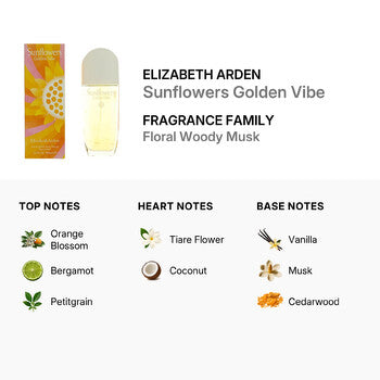 Elizabeth Arden Ladies Sunflowers Golden Vibe EDT Spray 3.3 oz (Wholesale) - Luxurious Fragrance Available Online in Hong Kong & China