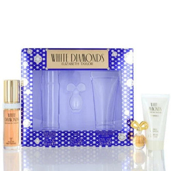 Elizabeth Taylor Ladies White Diamonds 3pcs EDT Gift Set Fragrances - Luxurious Fragrance Available Online in Hong Kong & China