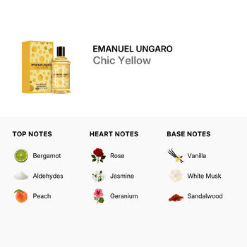Emanuel Ungaro Ladies Chic Yellow EDT Spray 1.7 oz (Wholesale) - Luxurious Fragrance Available Online in Hong Kong & China