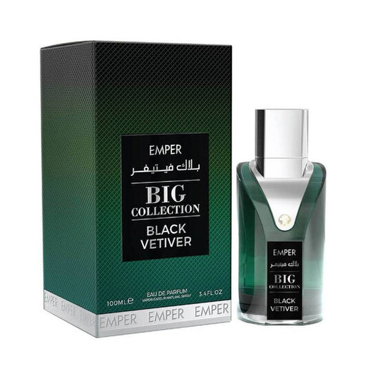 Emper Men's Big Collection Black Vetiver EDP Spray 3.4 oz Fragrances - Luxurious Fragrance Available Online in Hong Kong & China