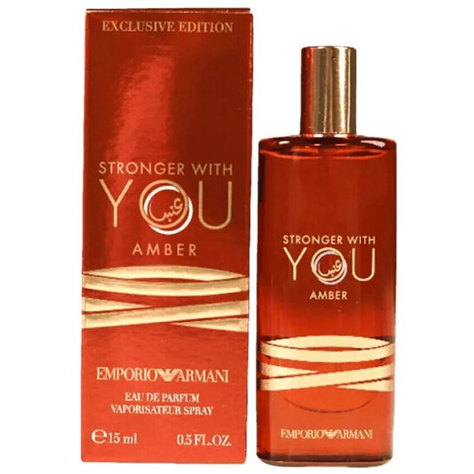 Emporio Armani Men's Stronger With You Amber EDP 0.5 oz Fragrances - Luxurious Fragrance Available Online in Hong Kong & China