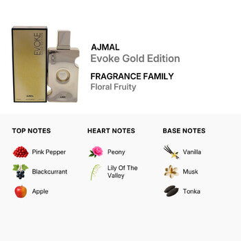 Ajmal Evoke Gold Edition by Ajmal for Women - 2.5 oz EDP Spray (Wholesale) - Luxurious Fragrance Available Online in Hong Kong & China