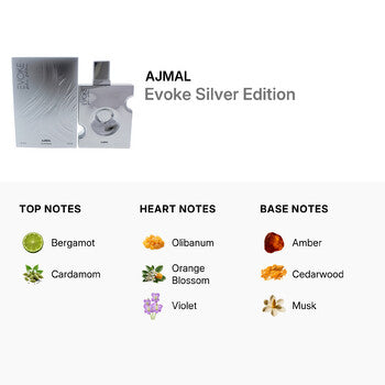 Ajmal Evoke Silver Edition by Ajmal for Men - 3 oz EDP Spray (Wholesale) - Luxurious Fragrance Available Online in Hong Kong & China