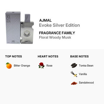 Ajmal Evoke Silver Edition by Ajmal for Women - 2.5 oz EDP Spray (Wholesale) - Luxurious Fragrance Available Online in Hong Kong & China