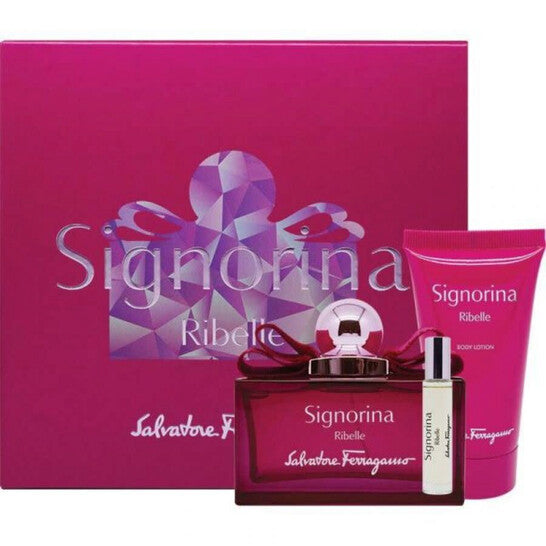 Salvatore Ferragamo Ferragamo Ladies Signorina Ribelle 3pcs EDP Gift Set Fragrances (Wholesale) - Luxurious Fragrance Available Online in Hong Kong & China
