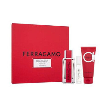 Salvatore Ferragamo Men's Red Leather Gift Set Fragrances (Wholesale) - Luxurious Fragrance Available Online in Hong Kong & China