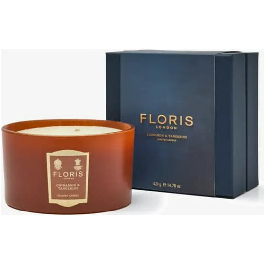 Floris Unisex Cinnamon & Tangerine 14 oz Scented Candle - Luxurious Fragrance Available Online in Hong Kong & China