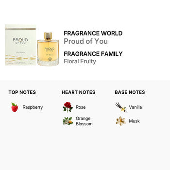 Fragrance World Ladies Proud of You EDP Spray 3.4 oz (Wholesale) - Luxurious Fragrance Available Online in Hong Kong & China