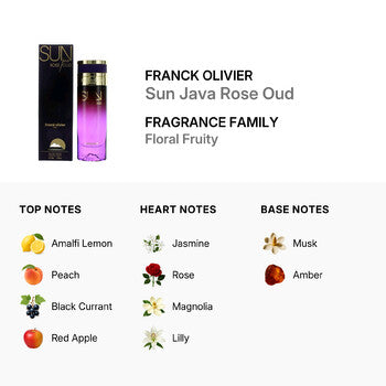Franck Olivier Ladies Sun Java Rose Oud EDP 2.5 oz - Luxurious Fragrance Available Online in Hong Kong & China