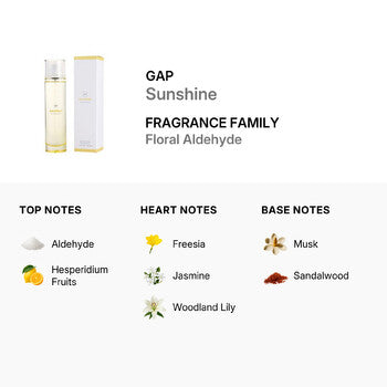 Gap Ladies Sunshine EDT 3.4 oz (Wholesale) - Luxurious Fragrance Available Online in Hong Kong & China
