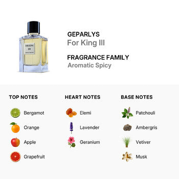 Geparlys Men's For King III EDP Spray 3.4 oz (Wholesale) - Luxurious Fragrance Available Online in Hong Kong & China
