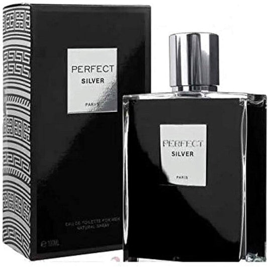Geparlys Men's Perfect Silver EDT Spray 3.4 oz Fragrances (Wholesale) - Luxurious Fragrance Available Online in Hong Kong & China