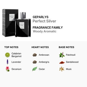 Geparlys Men's Perfect Silver EDT Spray 3.4 oz Fragrances (Wholesale) - Luxurious Fragrance Available Online in Hong Kong & China