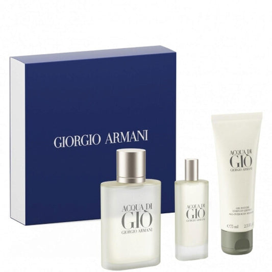Giorgio Armani Men's Acqua Di Gio 3pc Gift Set Fragrances - Luxurious Fragrance Available Online in Hong Kong & China