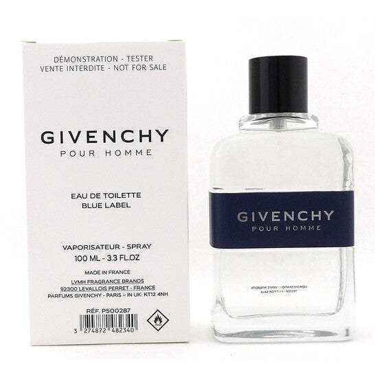 Givenchy Men's Pour Homme Blue Label EDT Spray 3.4 oz (Tester) - Luxurious Fragrance Available Online in Hong Kong & China