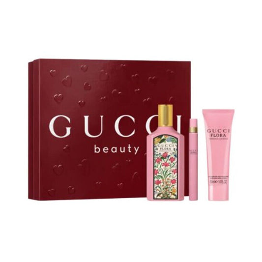 Gucci Ladies Gucci Flora Gorgeous Gardenia EDP 3pcs Gift Set Fragrances - Luxurious Fragrance Available Online in Hong Kong & China
