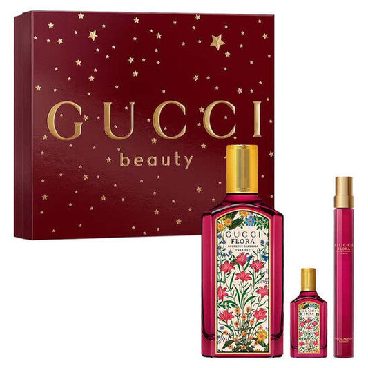 Gucci Ladies Flora Gorgeous Gardenia Intense 3pcs EDP Gift Set Fragrances (Wholesale) - Luxurious Fragrance Available Online in Hong Kong & China
