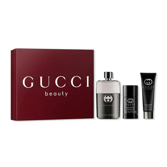 Gucci Men's Guilty pour Homme 3pcs EDT Gift Set Fragrances (Wholesale) - Luxurious Fragrance Available Online in Hong Kong & China