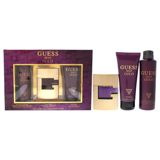 Guess Gold by Guess for Men - 3 Pc Gift Set 2.5oz EDT Spray, 6.0oz Deodorizing Body Spray, 6.7oz Shower Gel - Luxurious Fragrance Available Online in Hong Kong & China