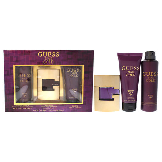 Guess Gold by Guess for Men - 3 Pc Gift Set 2.5oz EDT Spray, 6.0oz Deodorizing Body Spray, 6.7oz Shower Gel - Luxurious Fragrance Available Online in Hong Kong & China