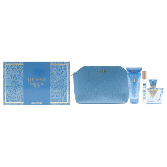 Guess Ladies Seductive Blue 4pcs EDT Gift Set Fragrances  (Wholesale) - Luxurious Fragrance Available Online in Hong Kong & China