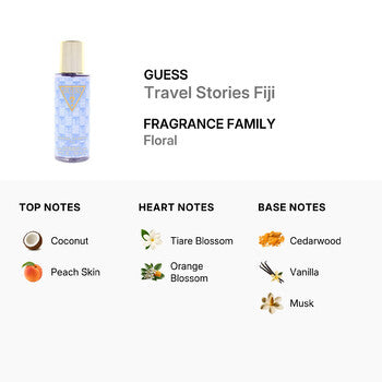 Guess Ladies Travel Stories Hair and Body Mist - Fiji Travel Stories Fiji Mist 8.4 oz Fragrances (Wholesale) - Luxurious Fragrance Available Online in Hong Kong & China