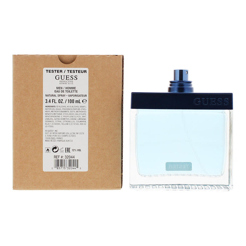 Guess Men's Seductive Blue EDT Spray 3.4 oz (Tester) Fragrances - Luxurious Fragrance Available Online in Hong Kong & China