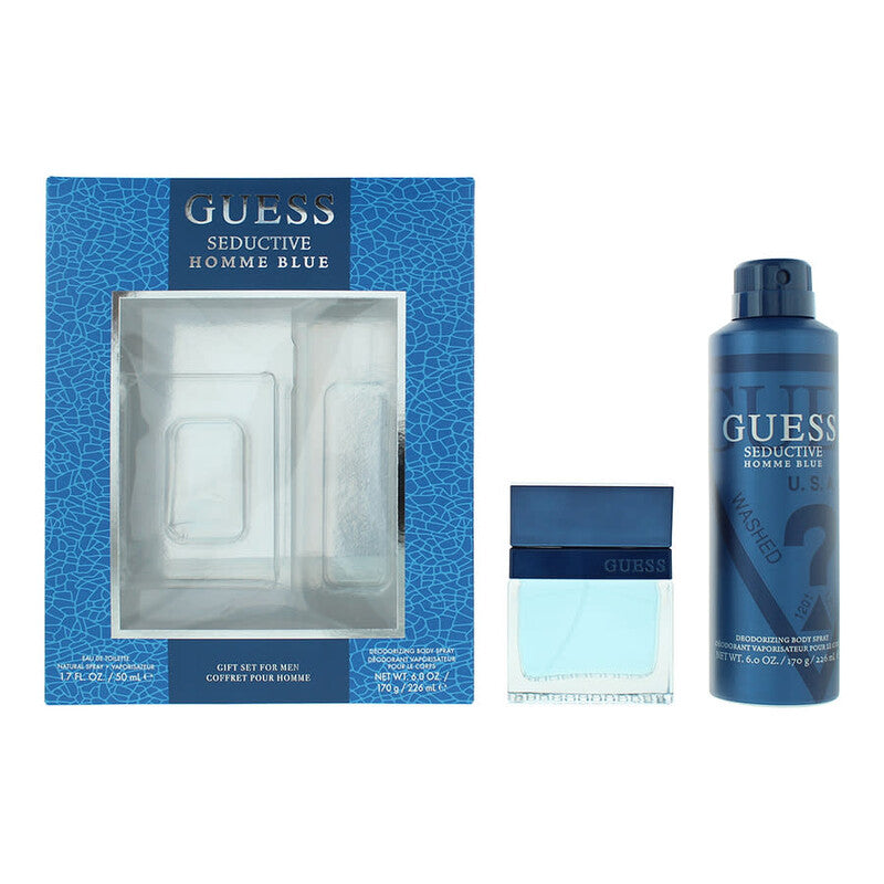 Guess Men's Seductive Homme Blue Gift Set Fragrances (Wholesale) - Luxurious Fragrance Available Online in Hong Kong & China