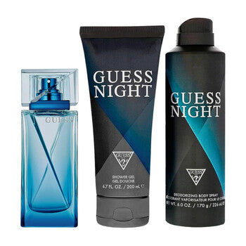 Guess Night Pour Homme 3-Pc Gift Set 3.4 Edt+6.7 Shower Gel+6.0 Body Spray For Men - Luxurious Fragrance Available Online in Hong Kong & China