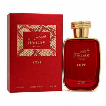 Rasasi Ladies Hawas Love EDP Body Spray Spray 3.4 oz Fragrances (Wholesale) - Luxurious Fragrance Available Online in Hong Kong & China