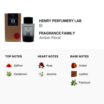 Henry Perfumery Lab Unisex III EDP Spray 3.4 oz (Wholesale) - Luxurious Fragrance Available Online in Hong Kong & China