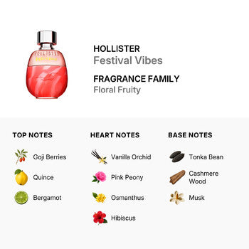 Hollister Ladies Festival Vibes EDP Spray 3.4 oz (Wholesale) - Luxurious Fragrance Available Online in Hong Kong & China