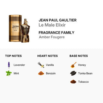 Jean Paul Gaultier Men's Le Male Elixir Parfum Spray 2.5 oz - Luxurious Fragrance Available Online in Hong Kong & China