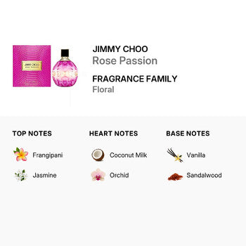 Jimmy Choo Ladies Rose Passion EDP Spray 2.0 oz (Wholesale) - Luxurious Fragrance Available Online in Hong Kong & China
