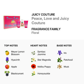 Juicy Couture Ladies Peace, Love and Juicy Couture Gift Set Fragrances (Wholesale) - Luxurious Fragrance Available Online in Hong Kong & China