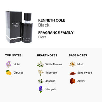 Kenneth Cole Black by Kenneth Cole EDP Spray 3.4 oz (w) - Luxurious Fragrance Available Online in Hong Kong & China