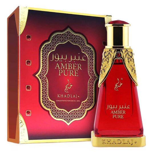 Khadlaj Unisex Amber Pure Perfume Oil 0.7 oz Fragrances - Luxurious Fragrance Available Online in Hong Kong & China